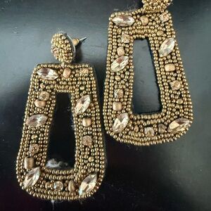 Elegant Gold Beaded Earrings